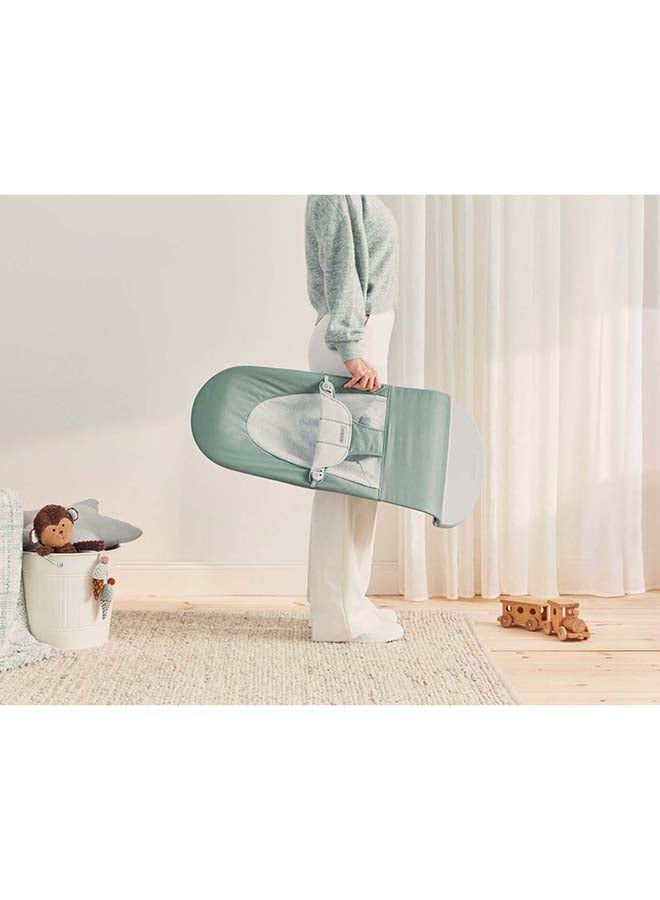 BABYBJORN Bouncer Balance Soft, Woven/Jersey, Light Sage/Grey - Image 5